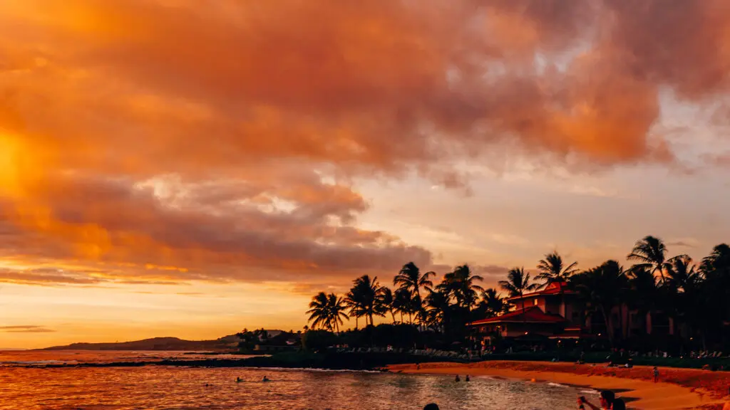 Sunset at Poipu Beach