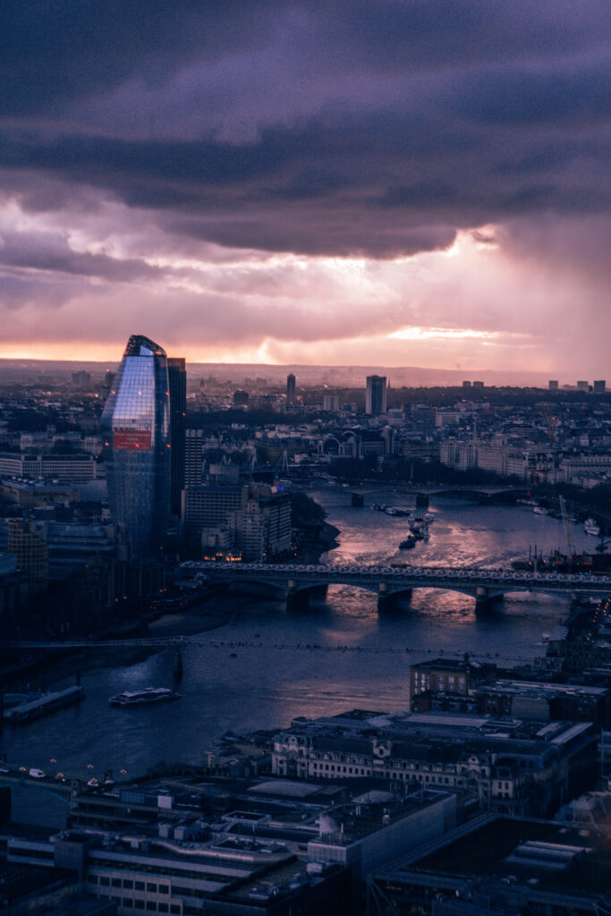 Storm outside of Sky Garden