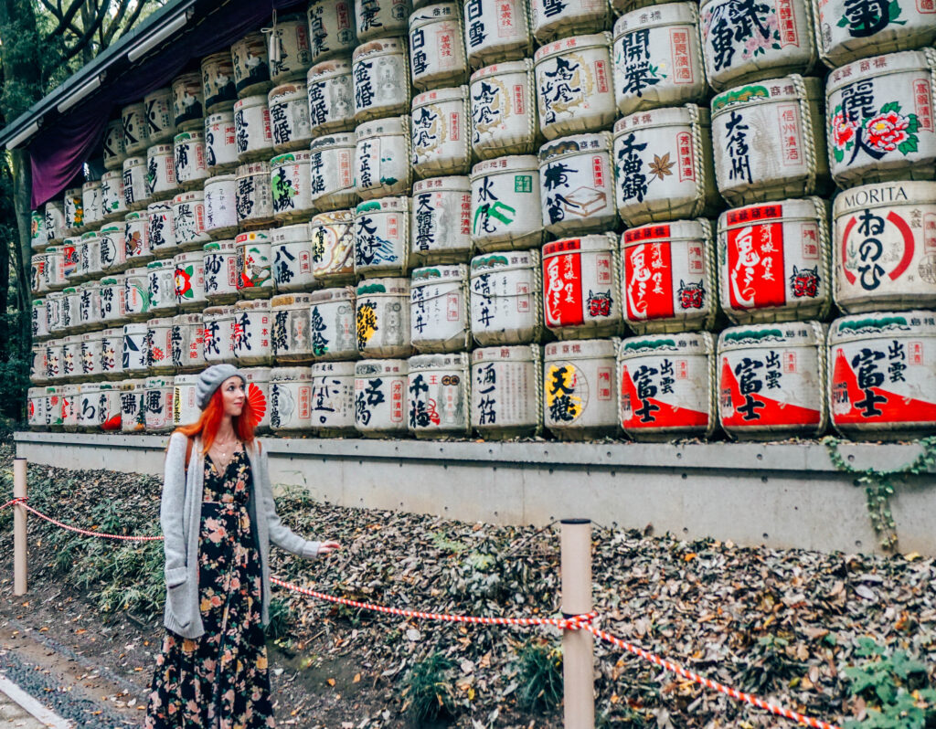 Standing by the Meiji shrine