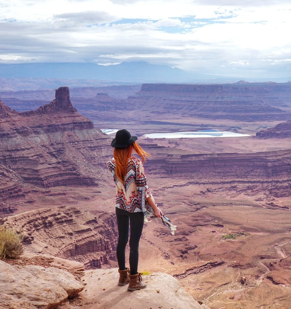Standing above beautiful landscape near Moab