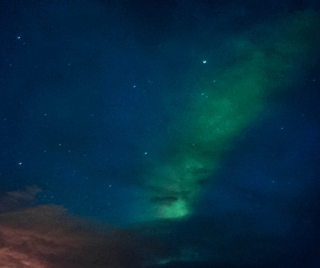 Northern lights in the sky