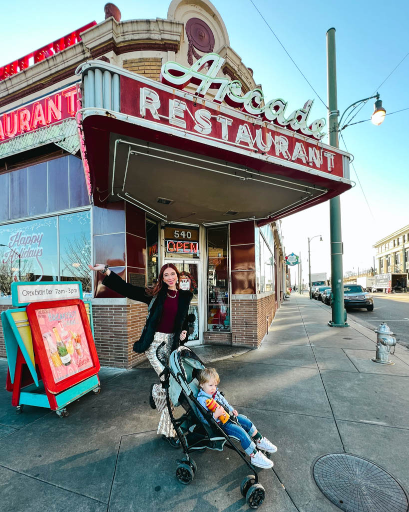 outside of the Arcade restaurant