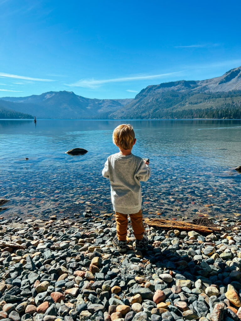 Clear water at Fallen Leaf lake Near South Lake Tahoe. "unique things to do with family in South Lake Tahoe"