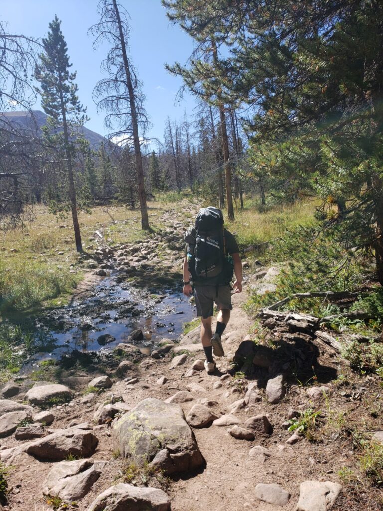 Rocky path at the start of Henry's Fork Trailhead