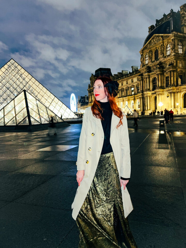 Paris winter fashion exploring the louvre area 