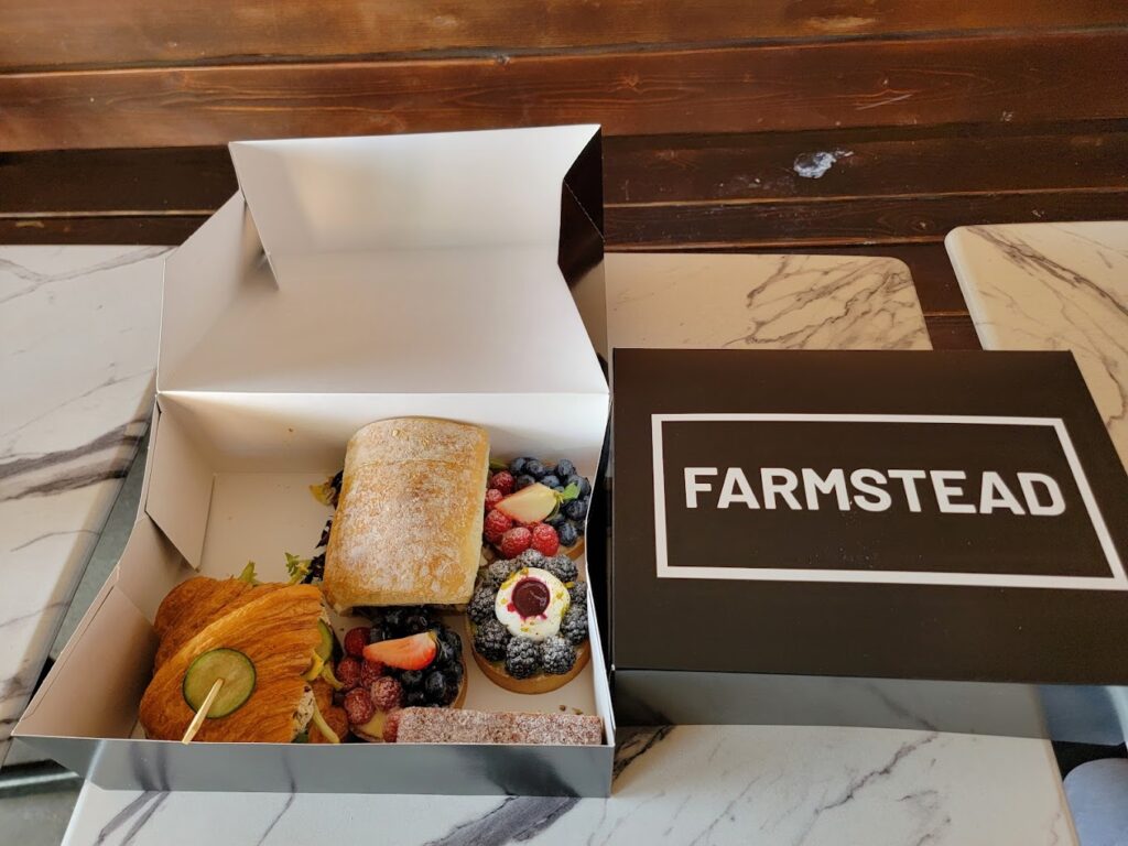 Box of baked goods from Farmstead St George